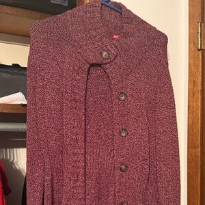 Merona Burgundy Knit Cardigan